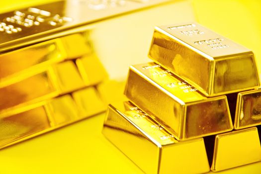 Gold bars background, Financial, business investment concept