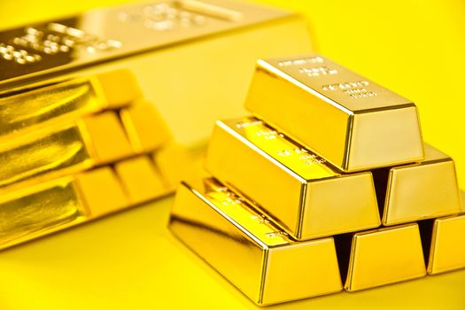 Gold bars background, Financial, business investment concept