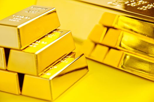 Gold bars background, Financial, business investment concept