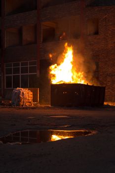 ruins of a very heavily polluted industrial factory, industrial series