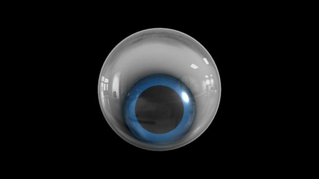 Realistic eye animation. Seamless loop