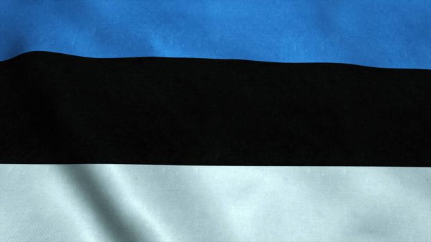 Realistic Ultra-HD flag of the Estonia waving in the wind. Seamless loop with highly detailed fabric texture. Loop ready in 4k resolution.