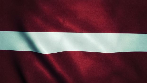 Realistic Ultra-HD flag of the Latvia waving in the wind. Seamless loop with highly detailed fabric texture. Loop ready in 4k resolution.