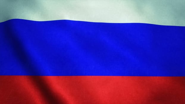 Realistic Ultra-HD flag of the Russia waving in the wind. Seamless loop with highly detailed fabric texture. Loop ready in 4k resolution.