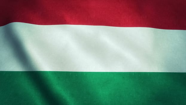 Realistic Ultra-HD flag of the Hungary waving in the wind. Seamless loop with highly detailed fabric texture. Loop ready in 4k resolution.