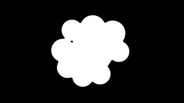 Formation of liquid circles for transition, high definition CGI motion backgrounds ideal for editing, great for luma keying and masking