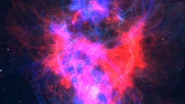 Approximation to the fantastic and colorful nebula. Realistic Galaxy Milky Way