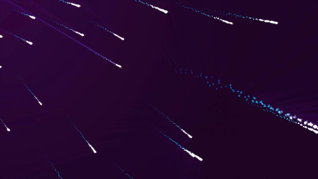 Particle Rain Comet Star. Seamless loop