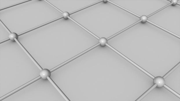 Abstract 3d render Molecular floor. Technology background