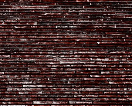 Background of Grey and Dark Brown Plank Stone Exterior Wall closeup. Horizontal View