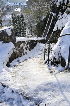 Lyon croix Rousse in winter