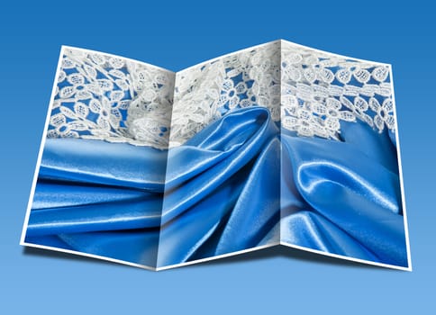 brochure of a elegant background with a colorful fabric