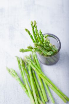 A bunch of green and fresh Asparagus.