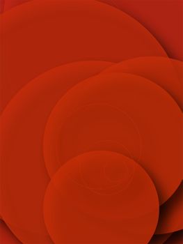 abstract red background full of round circle shapes.