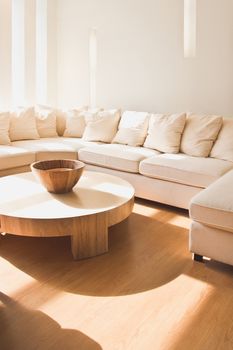 Living room with sofa and coffee table