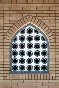 Typical open-work window of an ancient building, Uzbekistan