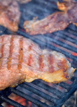 Grilled Barbecue Pork Chops