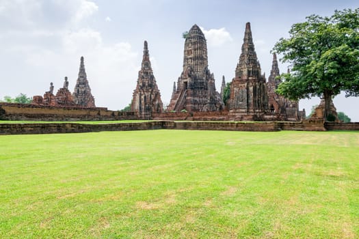 Wat Chaiwatthanaram is ancient buddhist temple, famous and major tourist attraction religious of Ayutthaya Historical Park in Phra Nakhon Si Ayutthaya Province, Thailand
