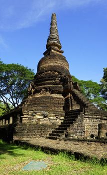 Historical Pagoda Wat Nang phaya temple in Sukhothai world heritage     