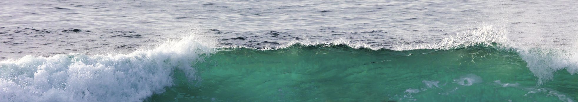 Big wave break spray in the Pacific Ocean