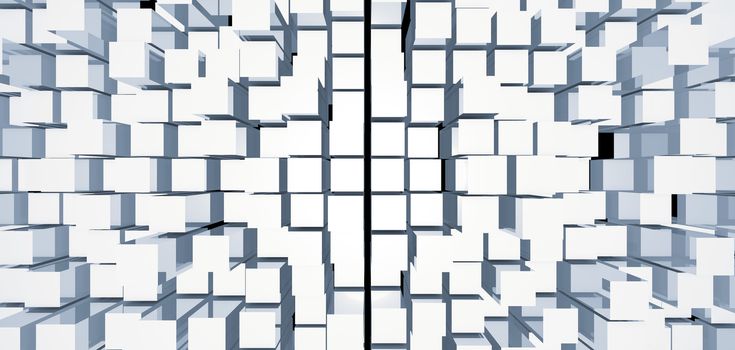 Abstract image of cubes background. 3D rendered backdrop