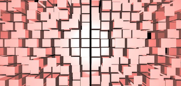 Abstract image of cubes background. 3D rendered backdrop