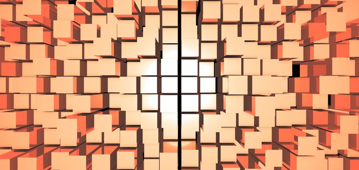 Abstract image of cubes background. 3D rendered backdrop