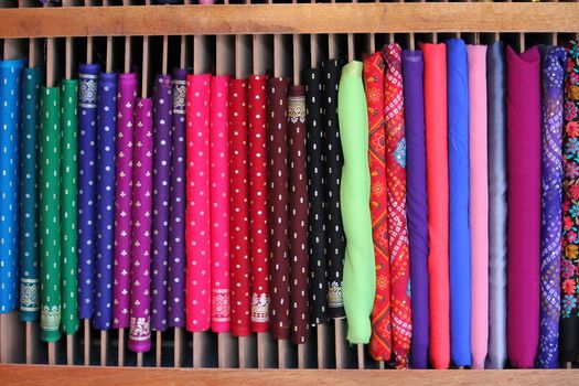 haberdasher shop choice of fabric material in fabric market 