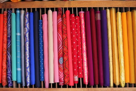 haberdasher shop choice of fabric material in fabric market 