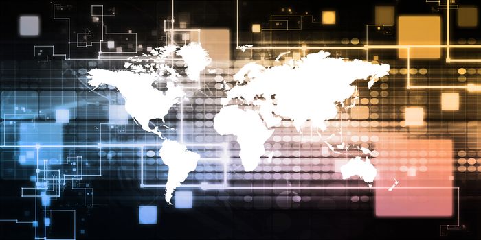 Global Business Concept as a Presentation Background Art