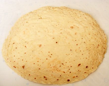 Yufka bread made from natural wheat flour paste