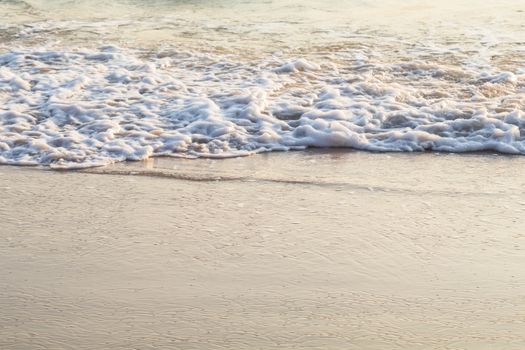 soft wave of the sea on the sandy beach