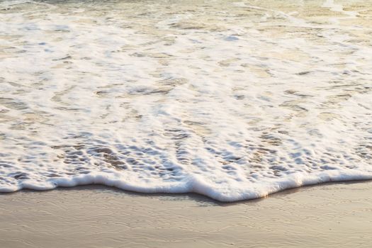 soft wave of the sea on the sandy beach