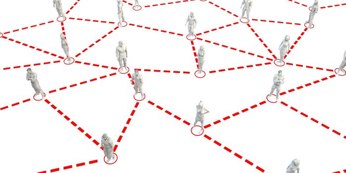 Business Networking on the Internet on White