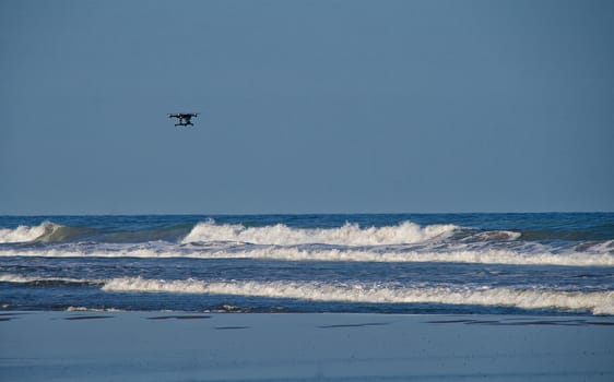 Sea and sky with a drone