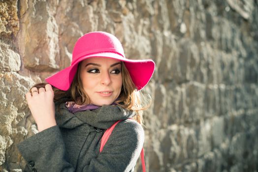 Portrait of a girl with Hat in the city