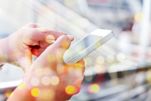People Using a Smart Phone background,Communication technology