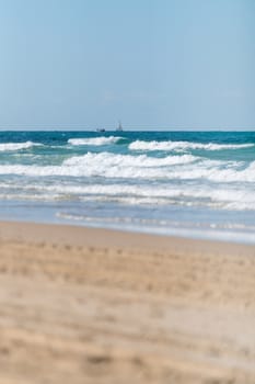 landscape coast of Mediterranean sea in the winter