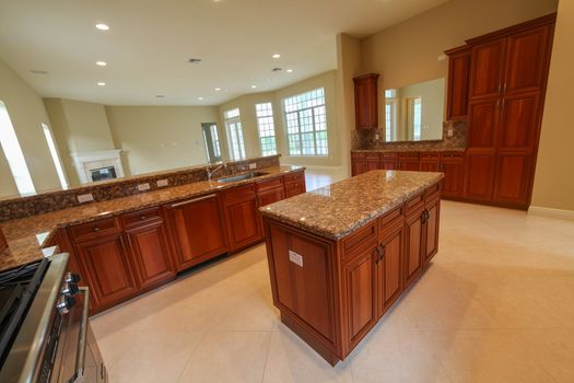 An interior shot of a kitchen in a home