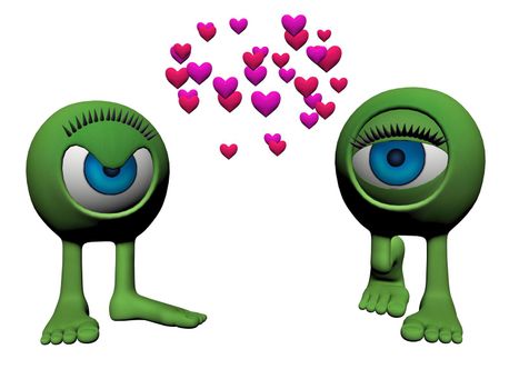 Happy Valentine Day Couple green
