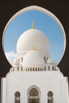 Sheikh Zayed Grand Mosque in Abu Dhabi, United Arab Emirates.