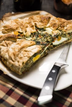 TORTA PASQUALINA . This Easter cake, usually salty,  and during the whole year as very light and healthy aliment.