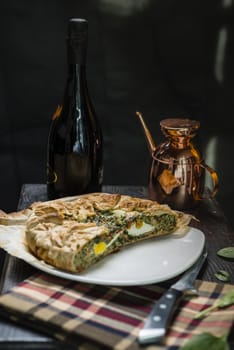 TORTA PASQUALINA . This Easter cake, usually salty,  and during the whole year as very light and healthy aliment.