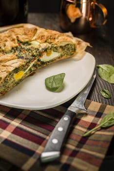 TORTA PASQUALINA . This Easter cake, usually salty,  and during the whole year as very light and healthy aliment.