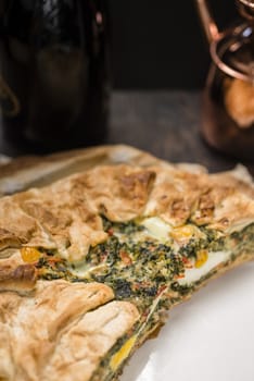 TORTA PASQUALINA . This Easter cake, usually salty,  and during the whole year as very light and healthy aliment.