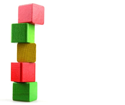 wooden building blocks.