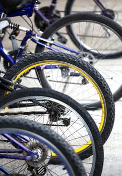 Bicycles parking.