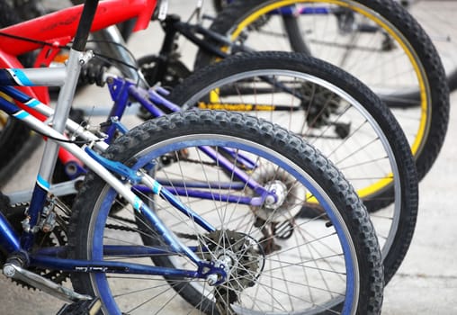 Bicycles parking.