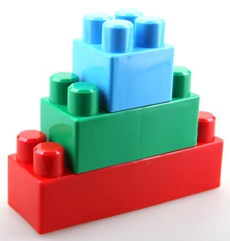 Plastic building blocks.