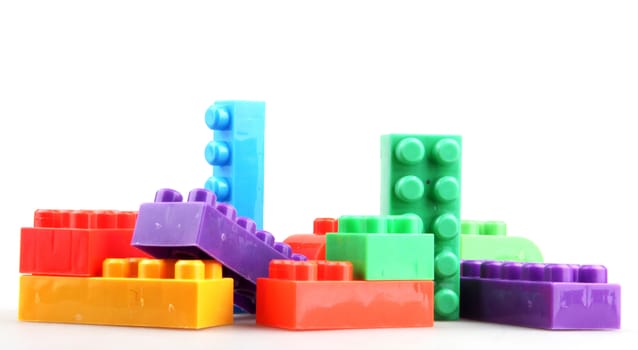 Plastic building blocks.